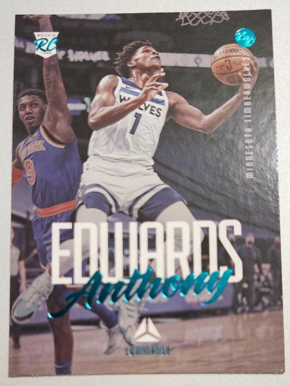 2020 panini chronicles luminance Anthony Edwards Blue Teal #143